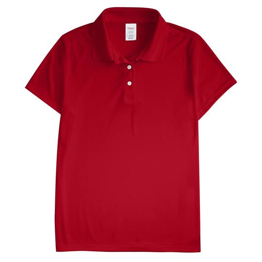 Hanes Sport Cool DRI Women's Performance Polo Shirt in Deep Red | Small | Michaels®